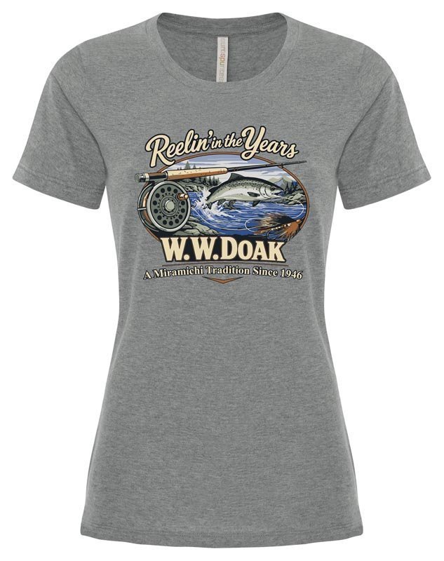 Reelin' In The Years T-Shirt - Lady's - Deep Heather