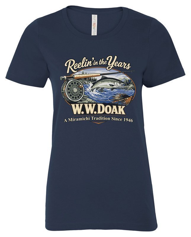 Reelin' In The Years T-Shirt - Lady's - Navy