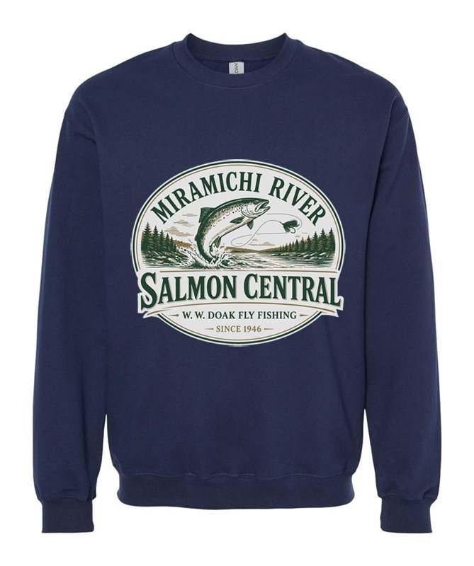 Salmon Central Crewneck - Navy