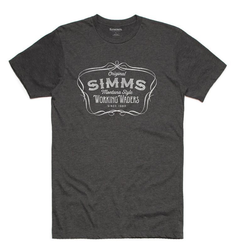Simms Montana Style T-Shirt - Charcoal Heather