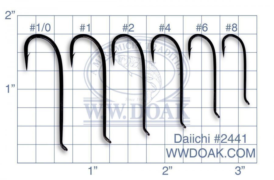 Daiichi #2441 Salmon Hook - Size 1/0 - per 10