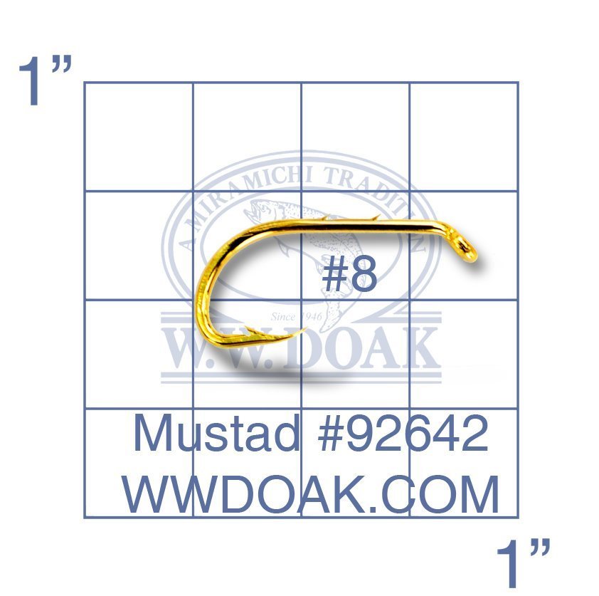 Mustad #92642 Hooks - Size 8 - per 100