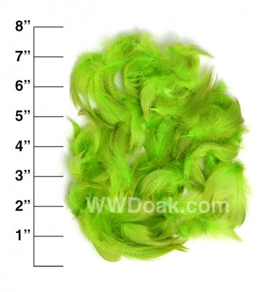 Dyed Mallard Flank<br>Fluorescent Green