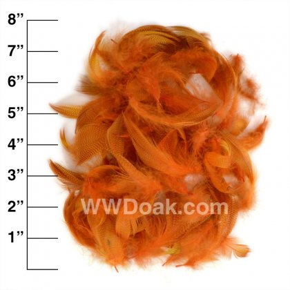Dyed Mallard Flank<br>Fluorescent Orange