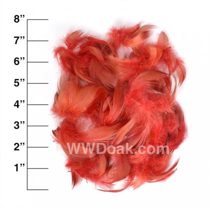 Dyed Mallard Flank<br>Fluorescent Red
