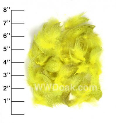 Dyed Mallard Flank<br>Fluorescent Yellow