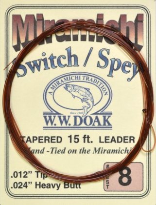 W. W. Doak Switch/Spey<br>Hand Tied Leaders - 15 ft.