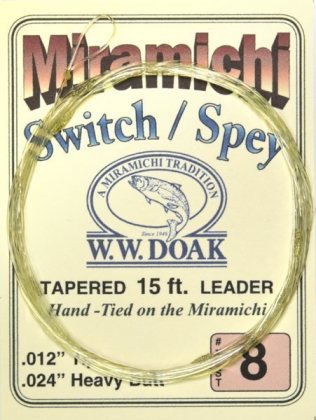 W. W. Doak Switch/Spey<br>Hand Tied Leaders - 15 ft.