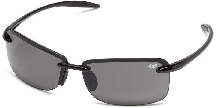 Guideline Del Mar Sunglasses - Shiny Black Frame / Grey Lenses