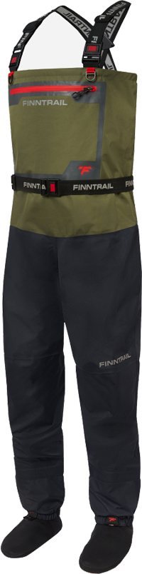 Finntrail Wademan Stocking Foot Waders - Khaki